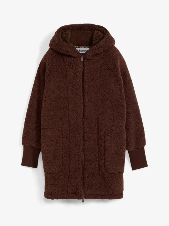Zdjęcie produktu Bluza rozpinana z polaru baranka BonPrix brązowy