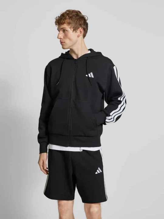 Zdjęcie produktu Bluza rozpinana z wyhaftowanym logo Adidas Czarny
