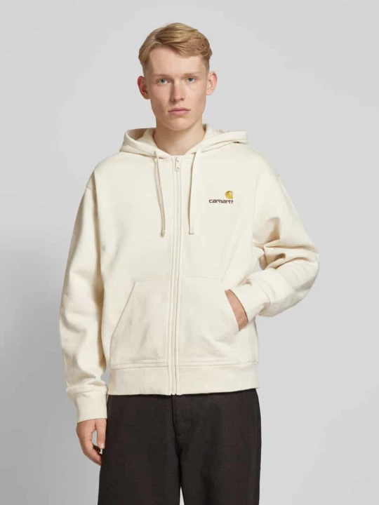 Zdjęcie produktu Bluza rozpinana z wyhaftowanym logo Carhartt WIP Złamany biały