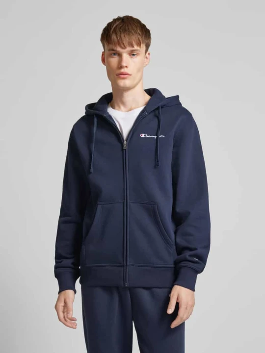 Zdjęcie produktu Bluza rozpinana z wyhaftowanym logo Champion Granatowy