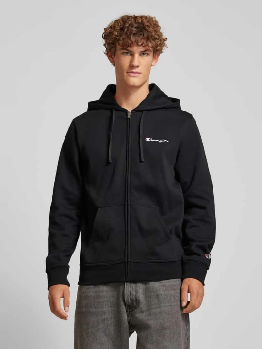 Zdjęcie produktu Bluza rozpinana z wyhaftowanym logo Champion Czarny