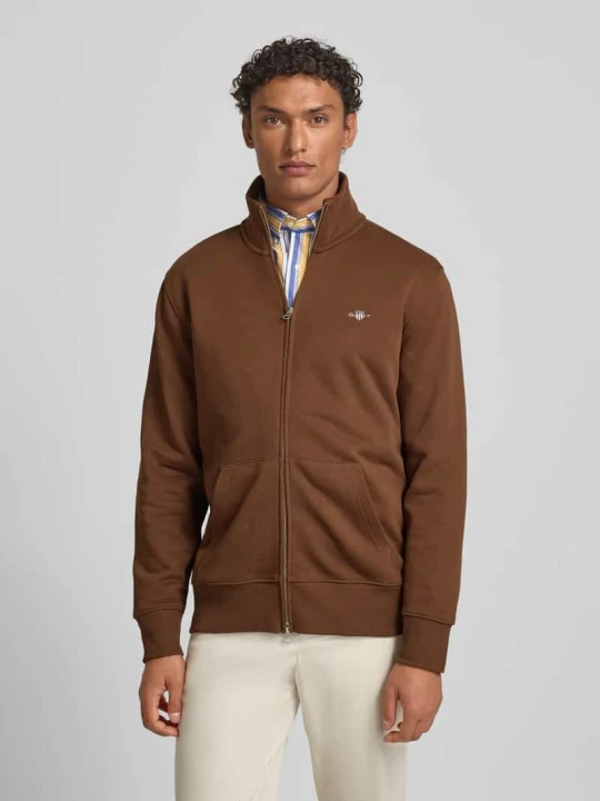 Zdjęcie produktu Bluza rozpinana z naszywką z logo Gant Jasnobrązowy