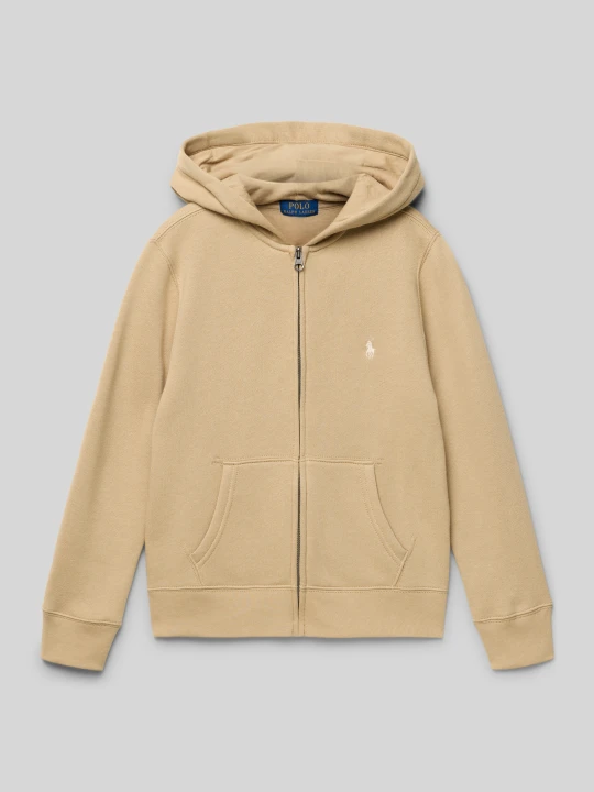 Zdjęcie produktu Bluza rozpinana z wyhaftowanym logo i kieszenią kangurką Polo Ralph Lauren Khaki