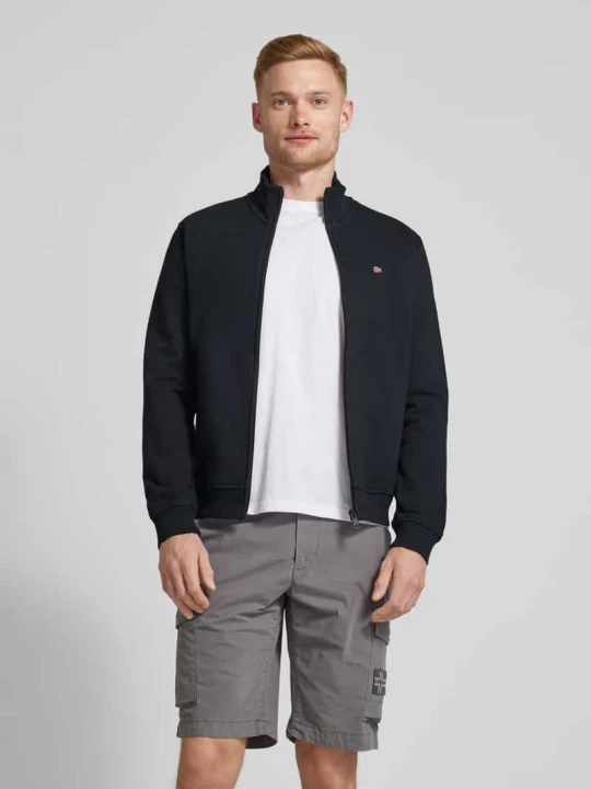 Zdjęcie produktu Bluza rozpinana z wyhaftowanym logo model ‘BALIS’ Napapijri Czarny