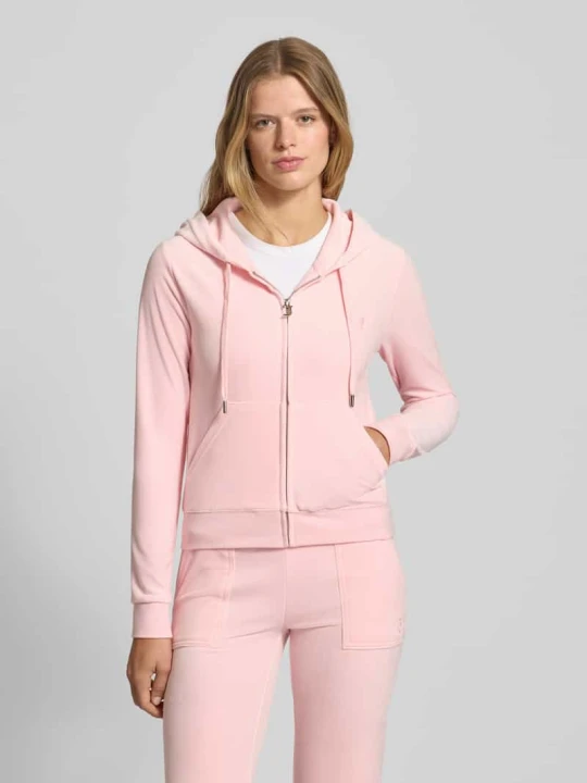 Zdjęcie produktu Bluza rozpinana z wyhaftowanym logo model ‘ROBERTSON’ Juicy Couture Różowy