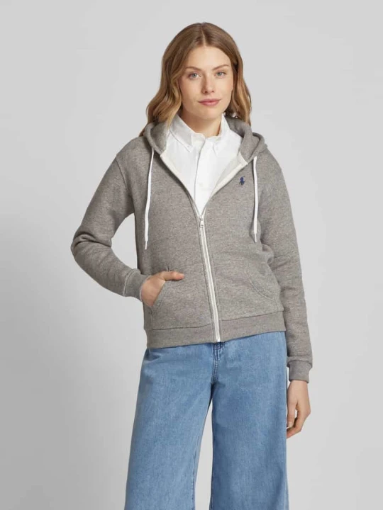 Zdjęcie produktu Bluza rozpinana z wyhaftowanym logo Polo Ralph Lauren Średnioszary melanż