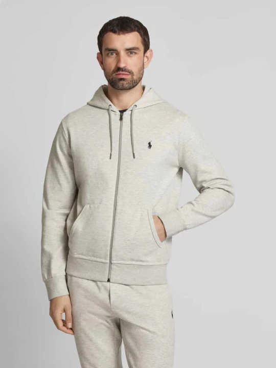 Zdjęcie produktu Bluza rozpinana z wyhaftowanym logo Polo Ralph Lauren Jasnoszary