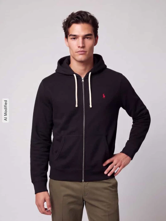 Zdjęcie produktu Bluza rozpinana z wyhaftowanym logo Polo Ralph Lauren Czarny