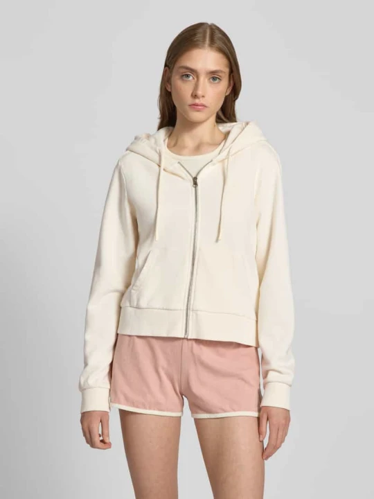 Zdjęcie produktu Bluza rozpinana z wyhaftowanym logo REVIEW Złamany biały