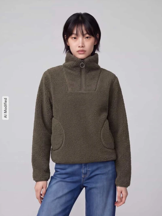 Zdjęcie produktu Bluza rozpinana z wysoką stójką Vero Moda Oliwkowy