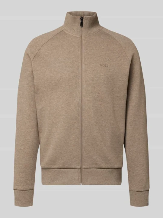 Zdjęcie produktu Bluza rozpinana z wytłoczonym logo Boss Średniobrązowy