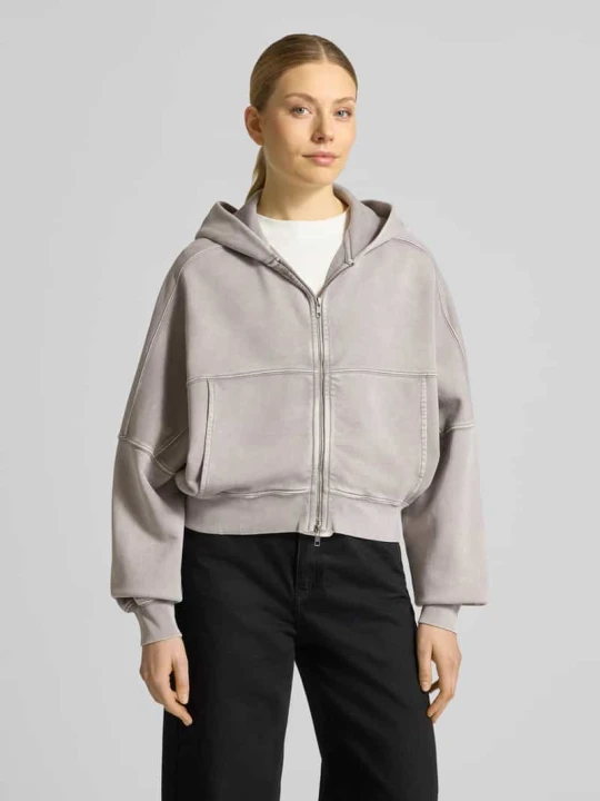 Zdjęcie produktu Bluza rozpinana z zamkiem błyskawicznym dwustronnym model 'RANERA' Drykorn Jasnoszary