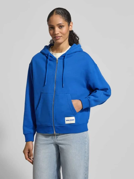 Zdjęcie produktu Bluza rozpinana z zamkiem błyskawicznym dwustronnym Smith & Soul Królewski niebieski