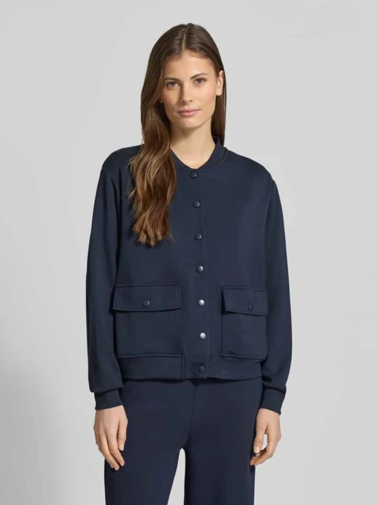 Zdjęcie produktu Bluza rozpinana z listwą z zatrzaskami model „BANU” Soyaconcept Granatowy