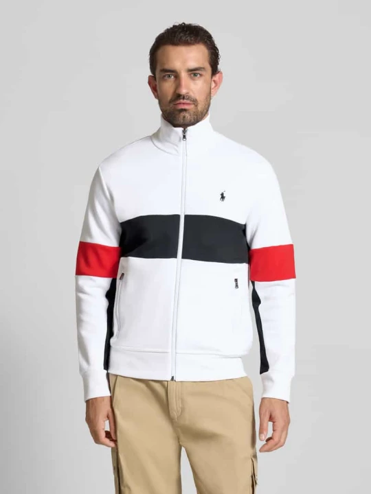 Zdjęcie produktu Bluza rozpinana ze stójką i kieszeniami zapinanymi na zamek błyskawiczny Polo Ralph Lauren Złamany biały