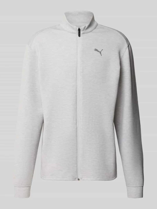 Zdjęcie produktu Bluza rozpinana ze stójką i logo Puma Jasnoszary melanż