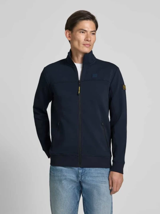 Zdjęcie produktu Bluza rozpinana ze stójką i naszywką z logo PME Legend Granatowy