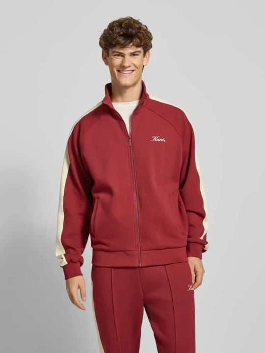 Zdjęcie produktu Bluza rozpinana ze stójką i wpuszczanymi kieszeniami Karl Kani Ciemnoczerwony