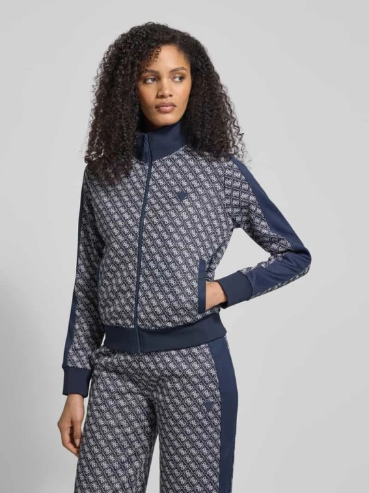 Zdjęcie produktu Bluza rozpinana ze stójką model „MAYA” Guess Niebieski