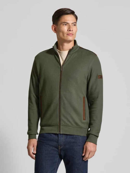 Zdjęcie produktu Bluza rozpinana ze stójką model ‘Selanik’ Bugatti Khaki