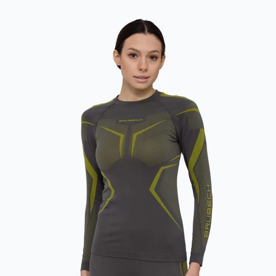 Zdjęcie produktu Bluza termoaktywna damska Brubeck Dry gray / lime Szary