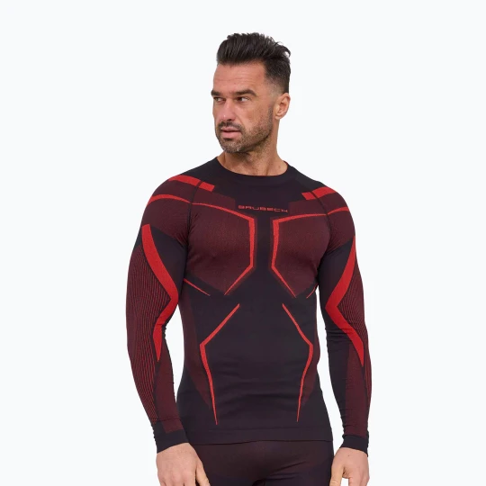 Zdjęcie produktu Bluza termoaktywna męska Brubeck Dry black / red