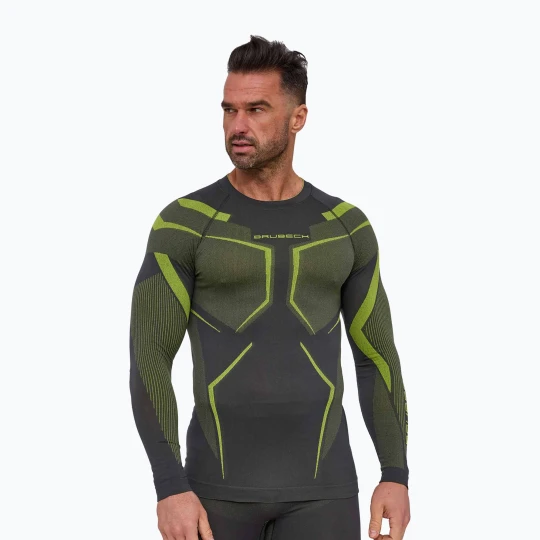 Zdjęcie produktu Bluza termoaktywna męska Brubeck Dry graphite / lime Szary