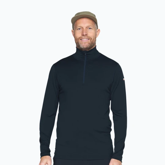 Zdjęcie produktu Bluza termoaktywna męska Devold Breeze Plus Merino 200 Zip Neck ink Czarny