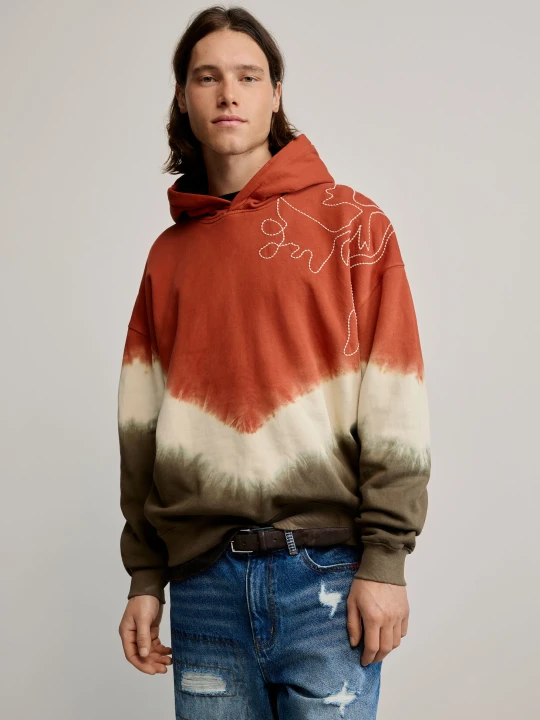 Zdjęcie produktu Bluza tie dye Desigual czerwony