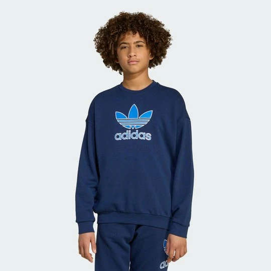 Zdjęcie produktu Bluza Trefoil Crew Kids Adidas niebieski