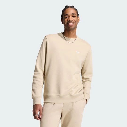 Zdjęcie produktu Bluza Trefoil Essentials Crew French Terry Adidas Khaki Three