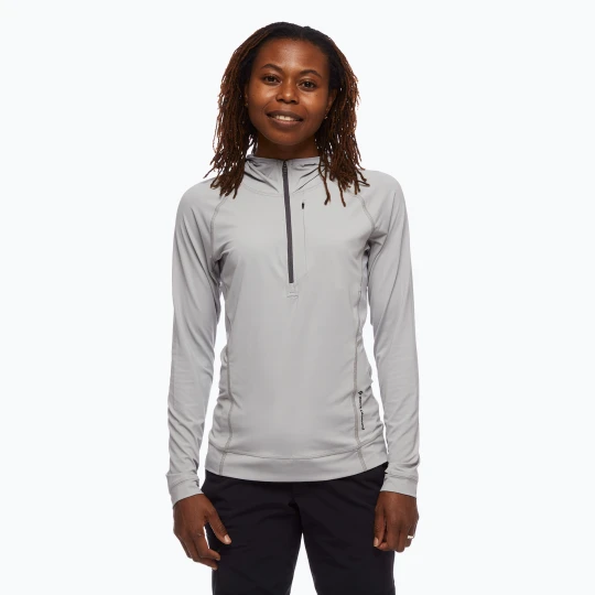 Zdjęcie produktu Bluza trekkingowa damska Black Diamond Alpenglow Pro Hoody pewter Szary
