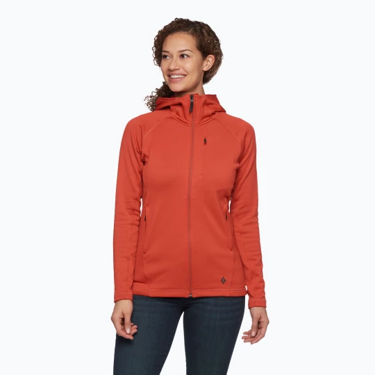 Zdjęcie produktu Bluza trekkingowa damska Black Diamond Factor Hoody grenadine Czerwony