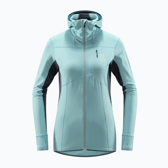 Zdjęcie produktu Bluza trekkingowa damska Haglöfs L.I.M Mid Comp Hood frost blue / tarn blue
