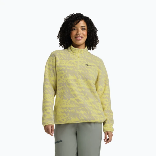 Zdjęcie produktu Bluza trekkingowa damska Jack Wolfskin Big Sky Half Zip lemon ice Żółty