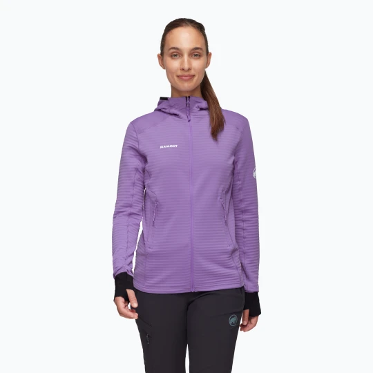 Zdjęcie produktu Bluza trekkingowa damska Mammut Taiss Light ML Hooded lavandin black Fioletowy