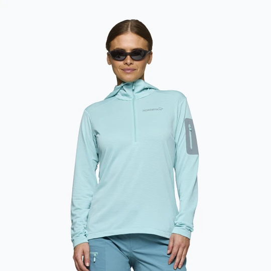 Zdjęcie produktu Bluza trekkingowa damska NORRONA Falketind Warm1 Hood aqua haze/trooper Norrøna Niebieski