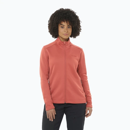 Zdjęcie produktu Bluza trekkingowa damska Salomon Essential Midwarm Fz tandoori spice Pomarańczowy