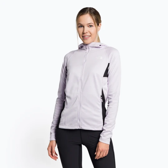 Zdjęcie produktu Bluza trekkingowa damska The North Face AO Midlayer FZ Hoodie lavender fog/white heather/black