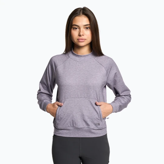 Zdjęcie produktu Bluza trekkingowa damska The North Face Juniper Basin Crew lunar slate heather Fioletowy