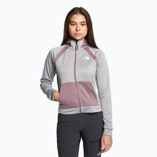 Zdjęcie produktu Bluza trekkingowa damska The North Face Mountain Athletics Full Zip Fleece meld grey / fawn grey