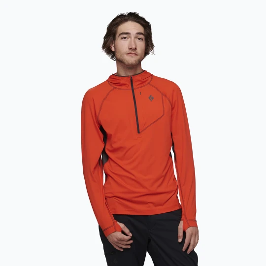 Zdjęcie produktu Bluza trekkingowa męska Black Diamond Alpenglow Pro Hoody octane Pomarańczowy