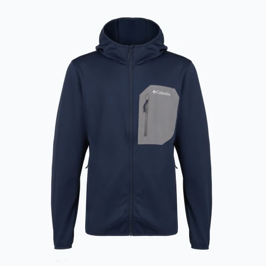 Zdjęcie produktu Bluza trekkingowa męska Columbia Tall Heights Hdd Grid Fleece Full Zip collegiate navy / city grey Granatowy