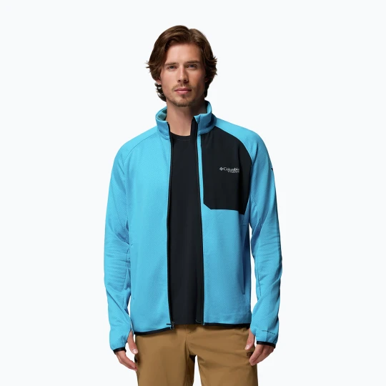 Zdjęcie produktu Bluza trekkingowa męska Columbia Triple Canyon Grid Fleece Full Zip II compass blue heather / black