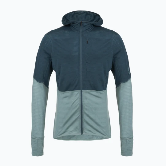Zdjęcie produktu Bluza trekkingowa męska icebreaker Merino 200 RealFleece Descender Zip Hoodie abyss / blue ash / black Granatowy