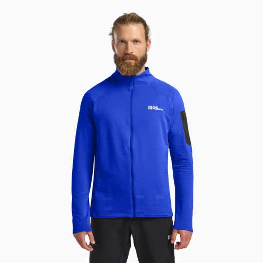 Zdjęcie produktu Bluza trekkingowa męska Jack Wolfskin Prelight Full Zip vibrant blue
