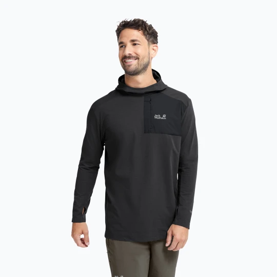 Zdjęcie produktu Bluza trekkingowa męska Jack Wolfskin Sucol Hoody black