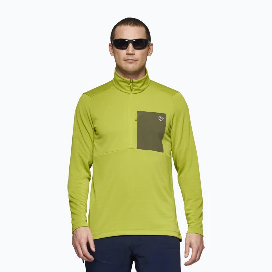 Zdjęcie produktu Bluza trekkingowa męska NORRONA Femund Warm1 Zip Neck golden lime/olive night Norrøna Zielony