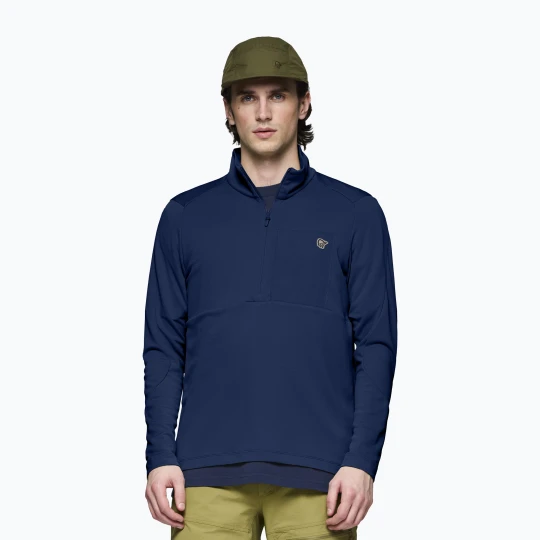 Zdjęcie produktu Bluza trekkingowa męska NORRONA Femund Warm1 Zip Neck indigo night Norrøna Granatowy