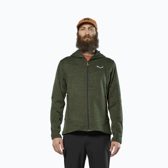 Zdjęcie produktu Bluza trekkingowa męska Salewa Puez Rocca Polarlite Hood dark olive Zielony